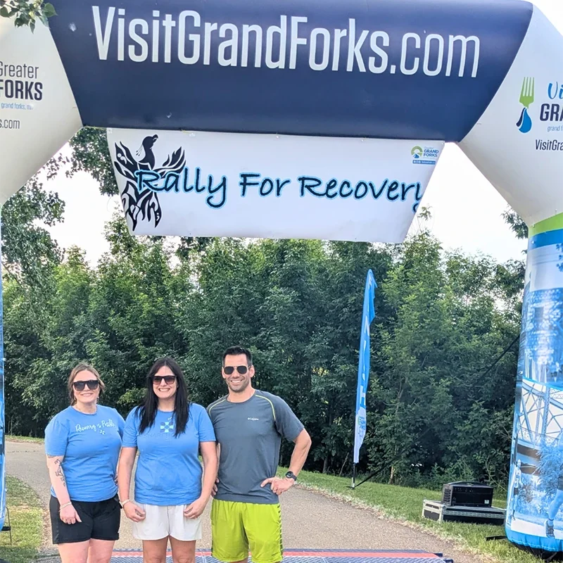 ShareHouse staff at the start of Grand Forks Rally for Recovery 5k run